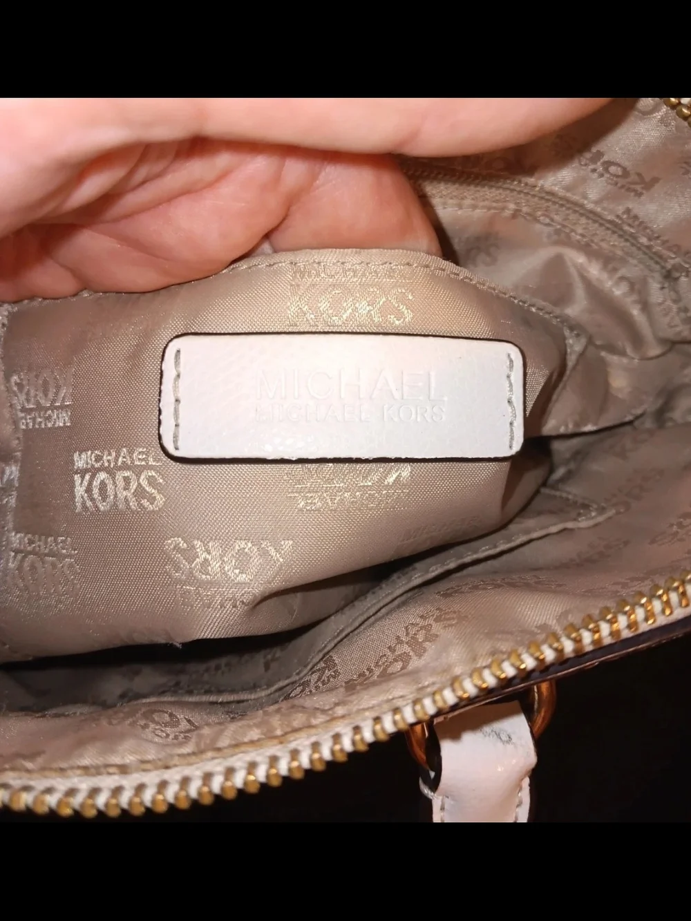 Michael KORS White Dome Satchel Handbag